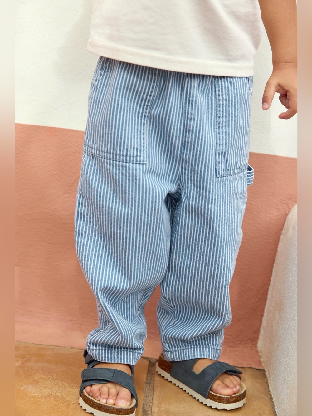 NWT Bonton Ninja denim stripe trousers